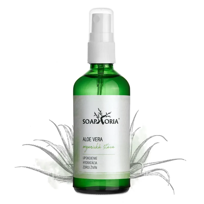 Aloe vera - organická šťáva 100ml - křehká a citlivá pleť Aloe vera - organická šťáva 100ml - křehká a citlivá pleť