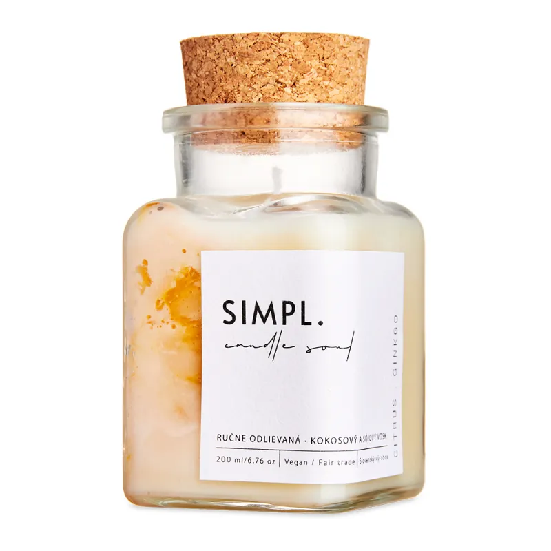 SIMPL. candle soul - eko svíčka citrus a ginko SIMPL. candle soul - eko svíčka citrus a ginko