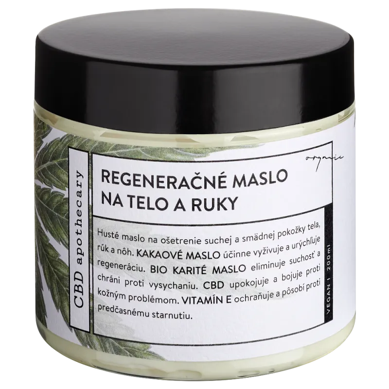 Regenerační máslo na tělo a ruce PROFI 200mg CBD Regenerační máslo na tělo a ruce PROFI 200mg CBD