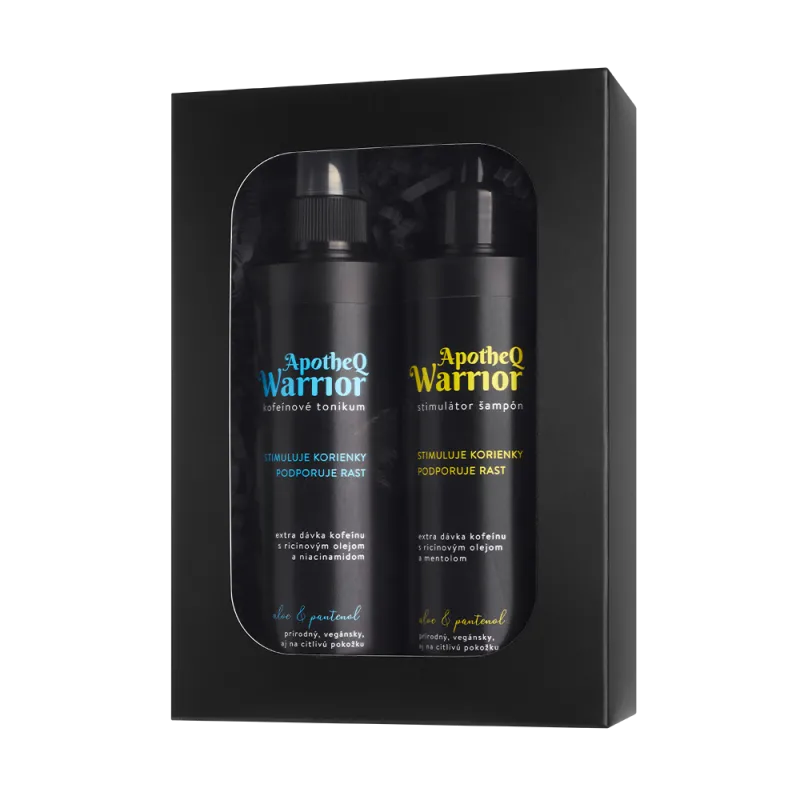 Warrior by ApotheQ dárková sada - stimulační s kofeinem, proti vypadávání vlasů