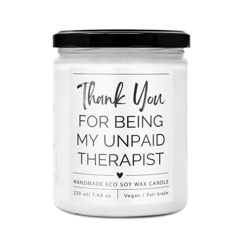 My Unpaid Therapist - designová handmade svíčka