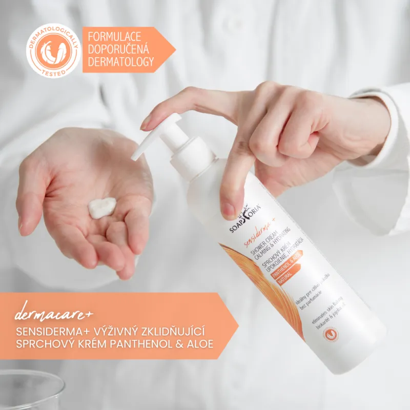 SENSIDERMA+ výživný zklidňující sprchový krém Panthenol & Aloe