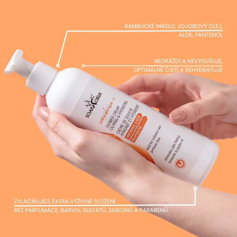 SENSIDERMA+ výživný zklidňující sprchový krém Panthenol & Aloe