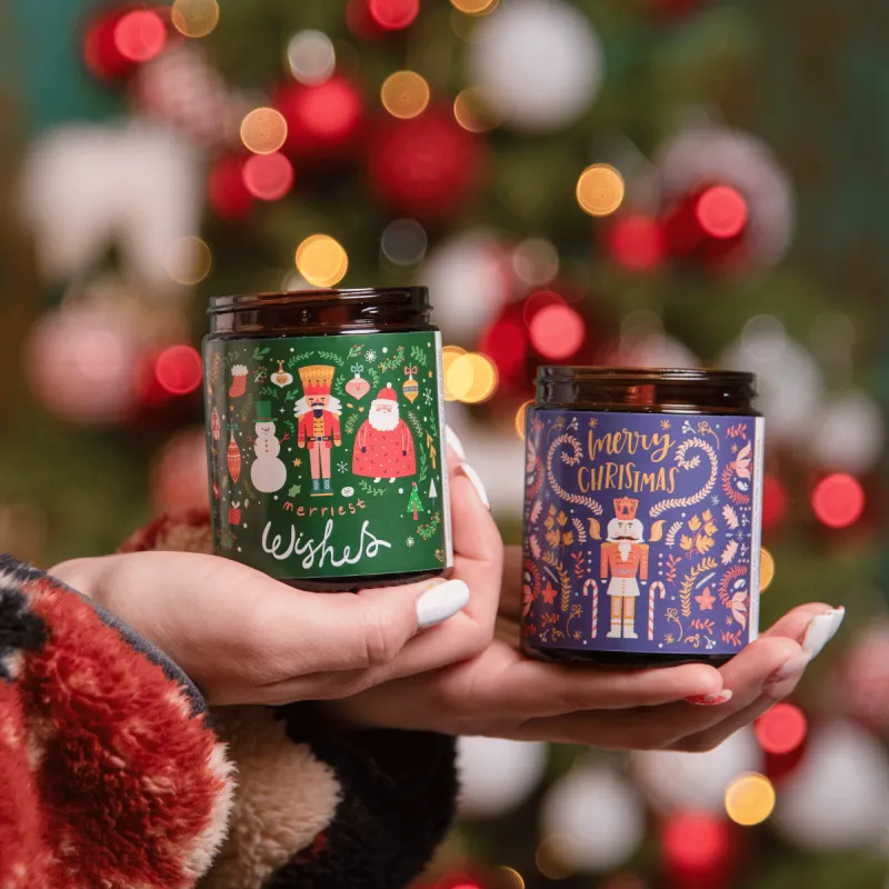 Merry Christmas - limitovaná zdravá eko sójová svíčka ve skle